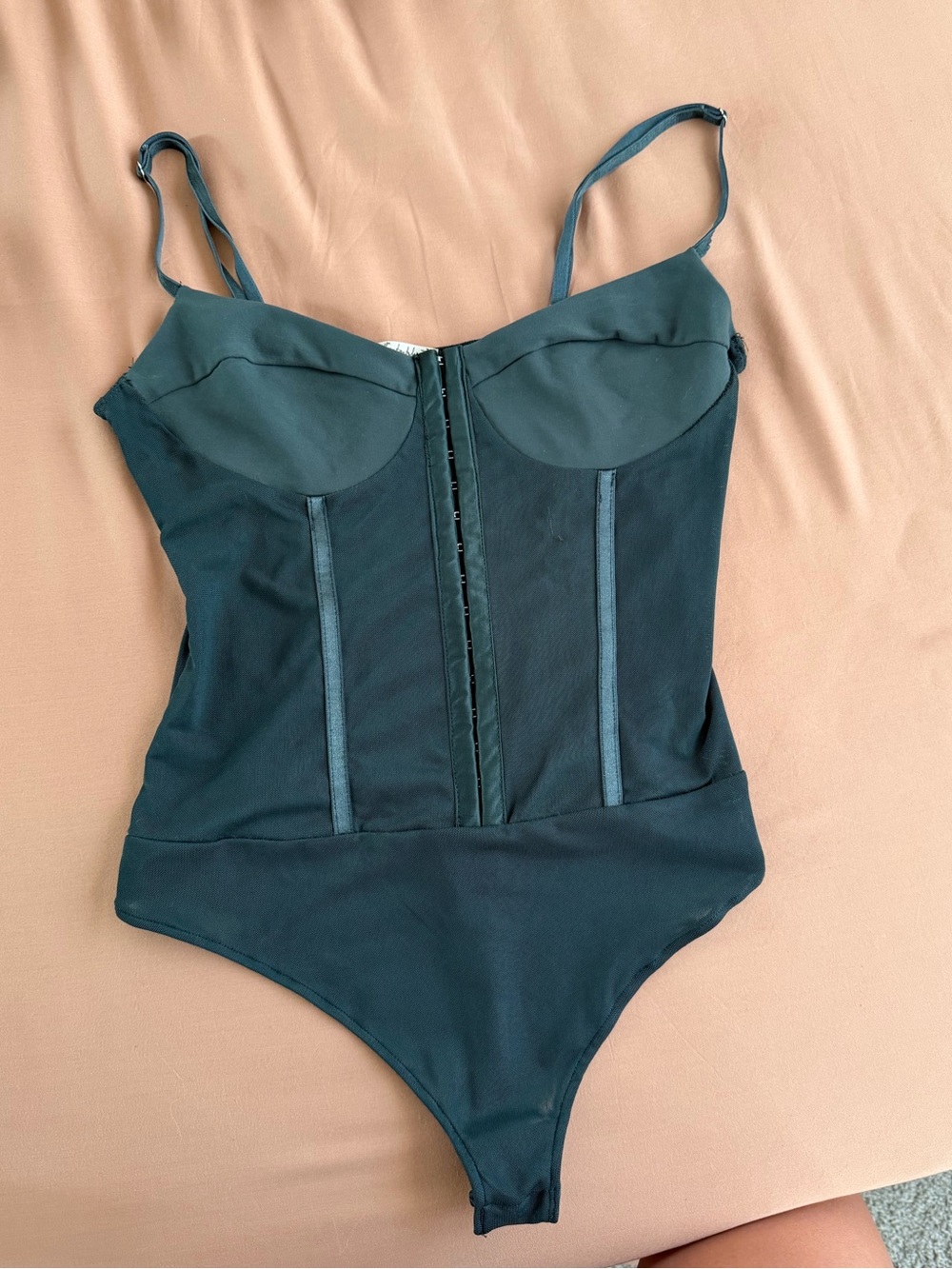 Free People Blue Green Structured Bodysuit